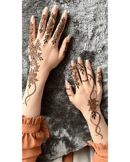 Heart Arrow Style On Back Hand Mehndi Design Heart Arrow Style On Back Hand Mehndi Design